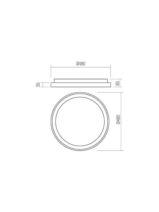 Redo Group Iconic Pl Ceiling Light with Integrated LED