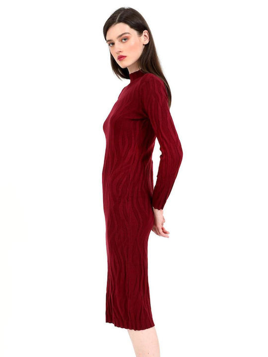 Doca Midi Dress Bordeaux