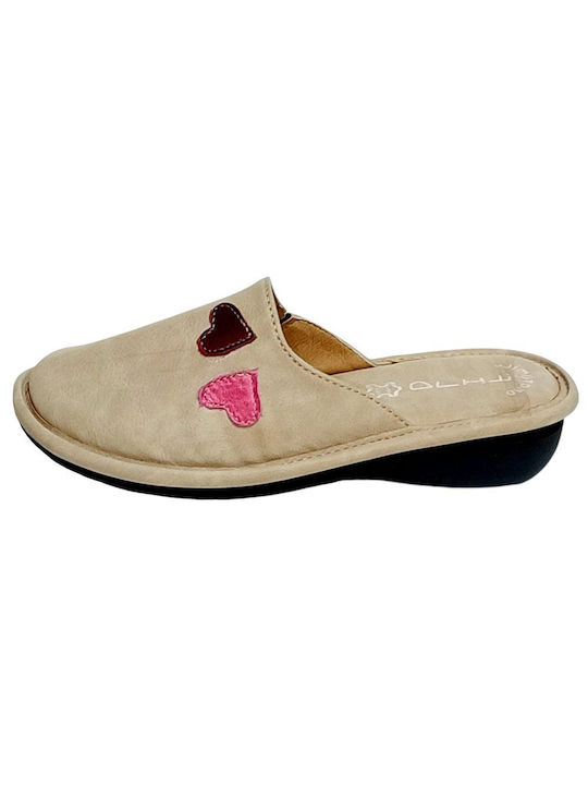 Fild Anatomic Astra-10 Winter Women's Slippers in Beige color