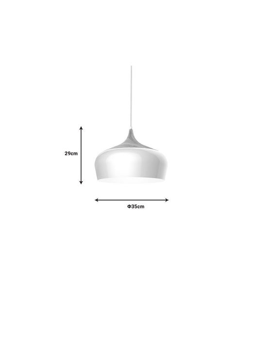 Pakketo Pedrity Adjustable Pendant Light White with Socket E27 35x35x29cm