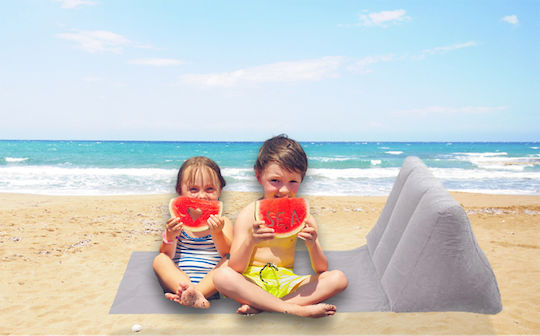 Beach Mat Beach Lounger Inflatable Gray Backrest