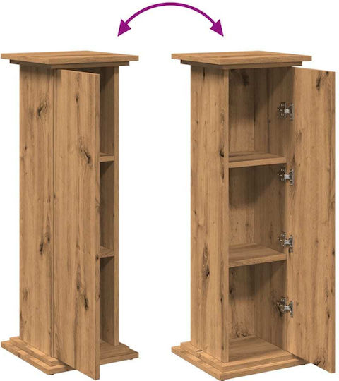 vidaXL Plant Stand Wooden Brown 31cmx30cmx90cmcm.