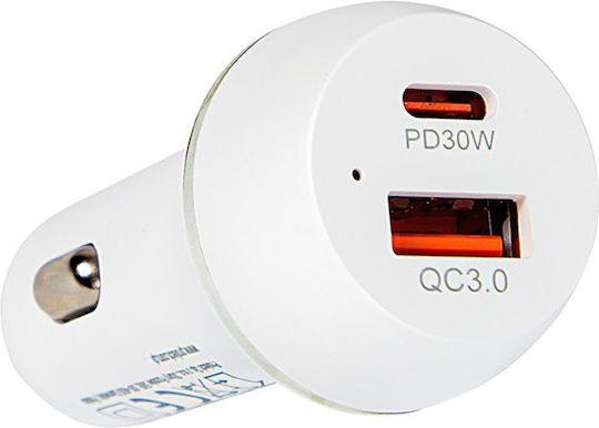 Blow Зарядно за кола 48W Бързо Зареждане с Портове: 1xUSB 1xType-C