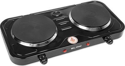 Enamel Countertop Double Burner Black