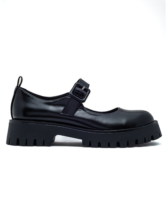 Callesta Damen Ballerinas aus Lackleder in Schwarz Farbe