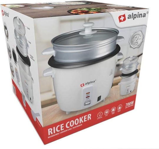 Alpina Appliances Rice Cooker 700W με Χωρητικότητα 1.8lt
