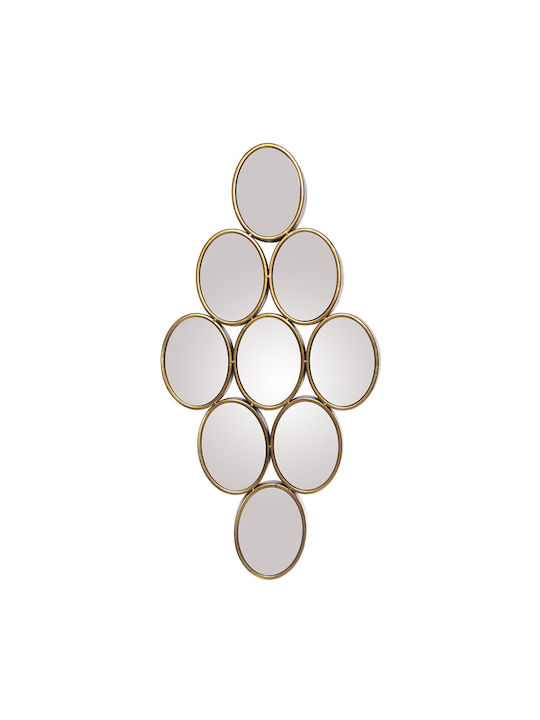 Alexandra House Living 194317 Wall Mirror with Gold Metallic Frame 71x39cm 1pcs