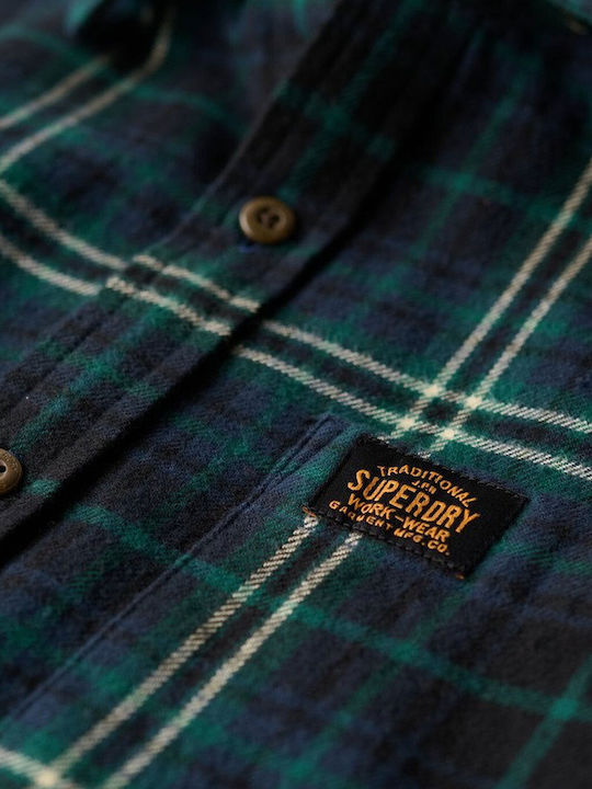 Lumberjack Langärmlig Baumwolle Hemd Geprüft Navy