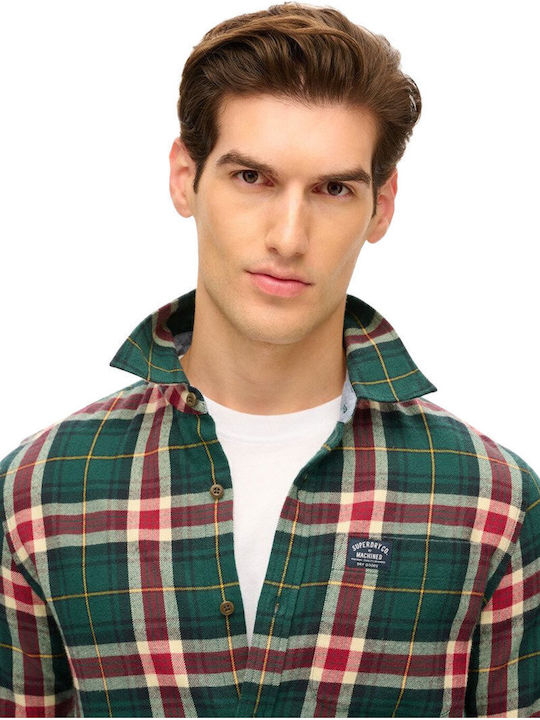 Lumberjack Langärmlig Baumwolle Hemd Geprüft Oregon Check Green