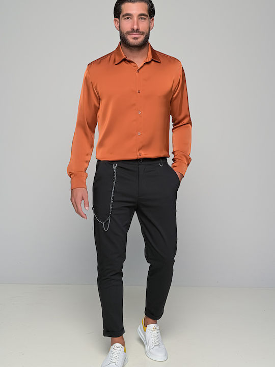 Langärmlig Hemd Brick Red