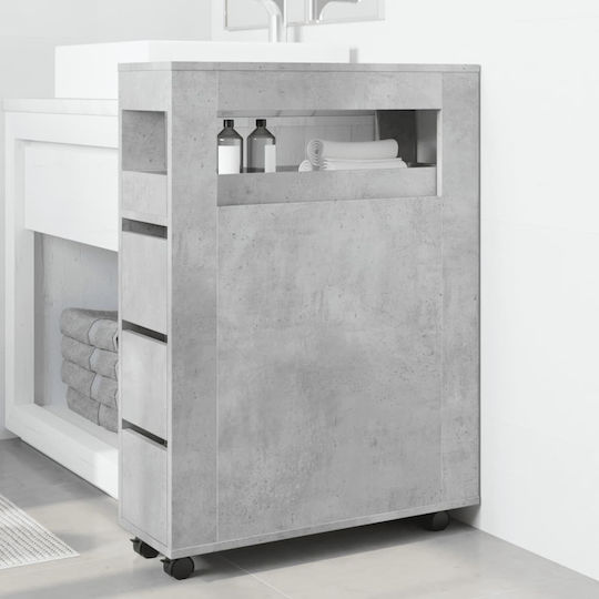 vidaXL Cabinet de baie L65xA23xÎ90cm Gri