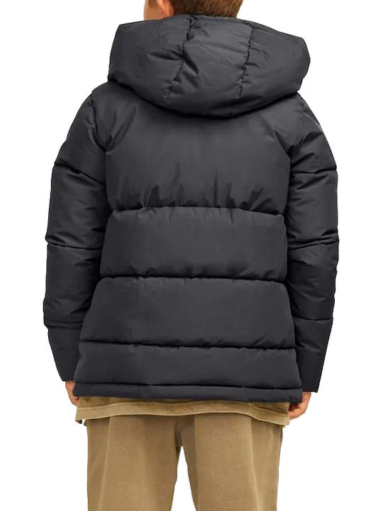 Kids Quilted Coat with Hood Asphalt