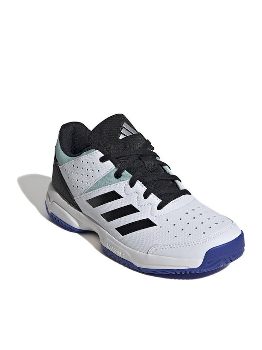 Court Stabil Jr Kids Sports Shoes Volleyball with Laces Cloud White / Core Black / Lucid Blue
