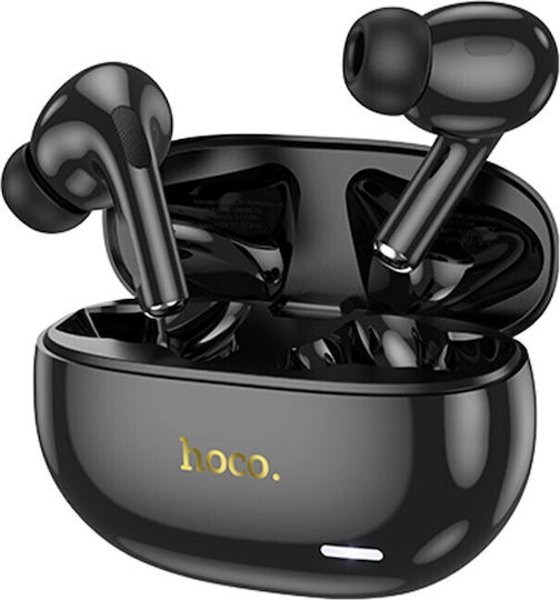Hoco EW60 Plus Norman In-ear Bluetooth Handsfree Ακουστικά με Θήκη Φόρτισης Μαύρα