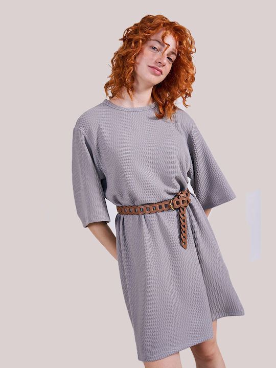 Badila Mini Dress Knitted Grey