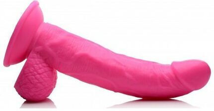 XR Dildo με Όρχεις και Βεντούζα Ροζ