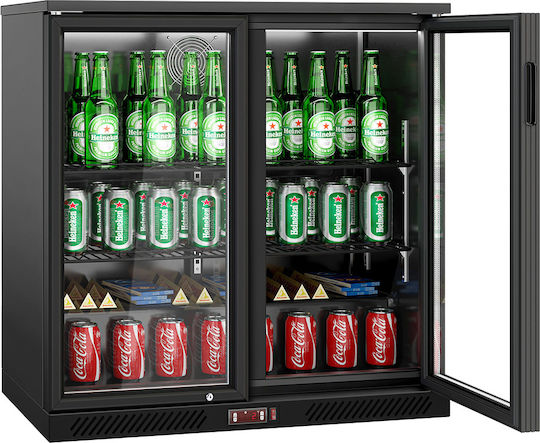 Lappas Kühlschrank Rückwandbar Bier 220Es Doppeltürig H83.5xB90xT50.5cm
