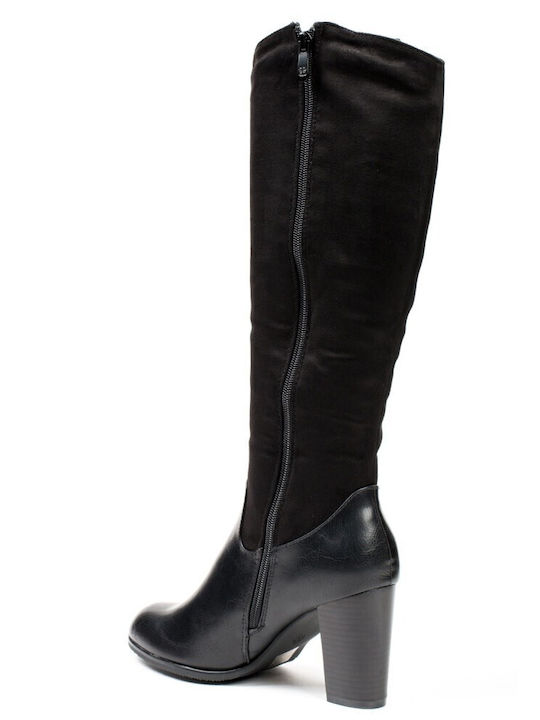 Stiefel mit hohem Absatz - Schwarz 0607 Schwarz