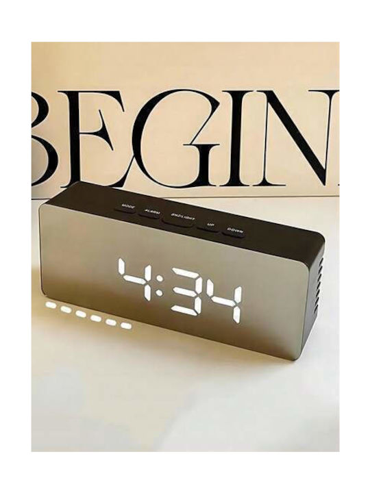 Tabletop Digital Clock with Alarm Black 449