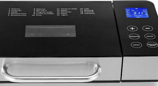 Yoer Brotbackautomat mit 710W Leistung und 1000gr Kapazität mit Programmen