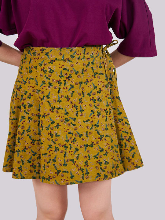 Badila Mini Envelope Skirt in Yellow color