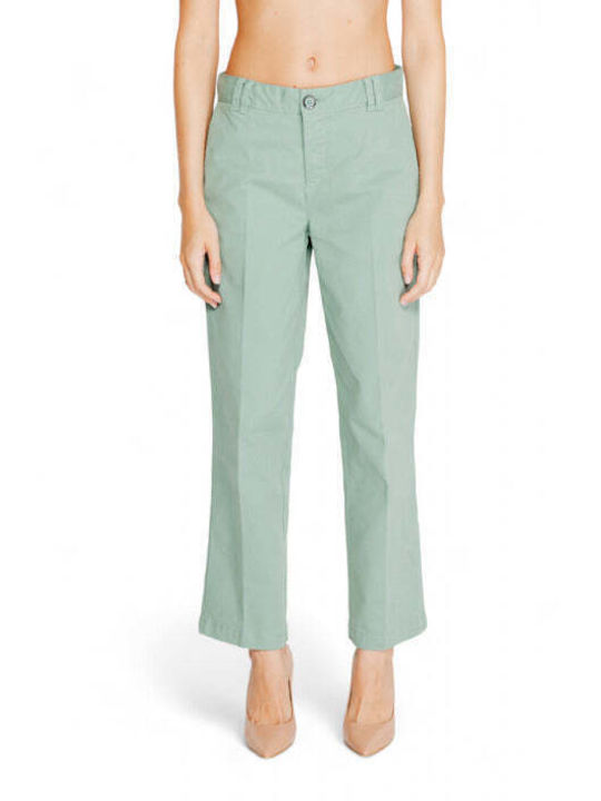 Street One Women's Cotton Trousers Green