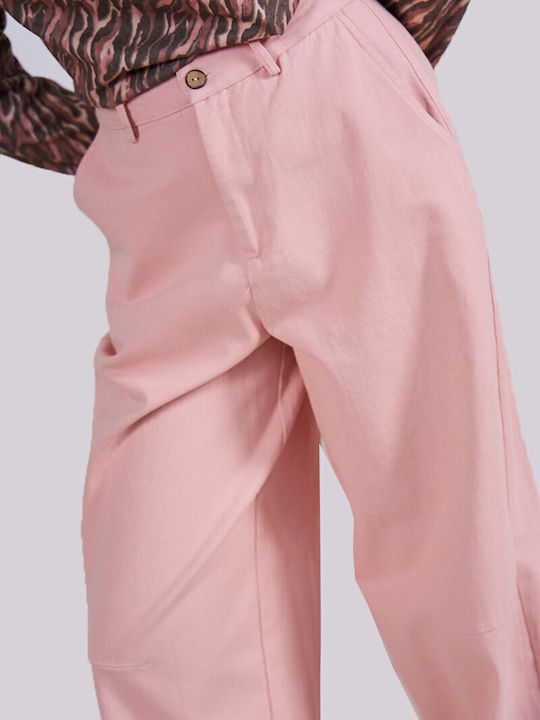 Damen Stoffhose Rosa
