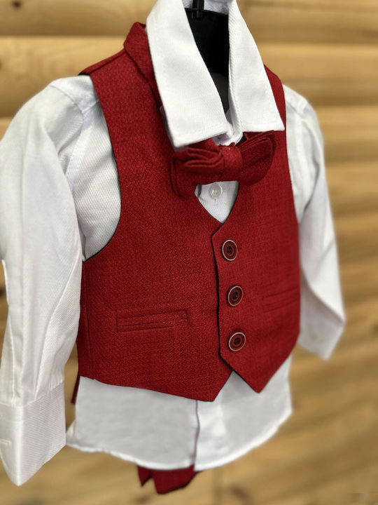 Extan Bebe Costum Botez Roșu