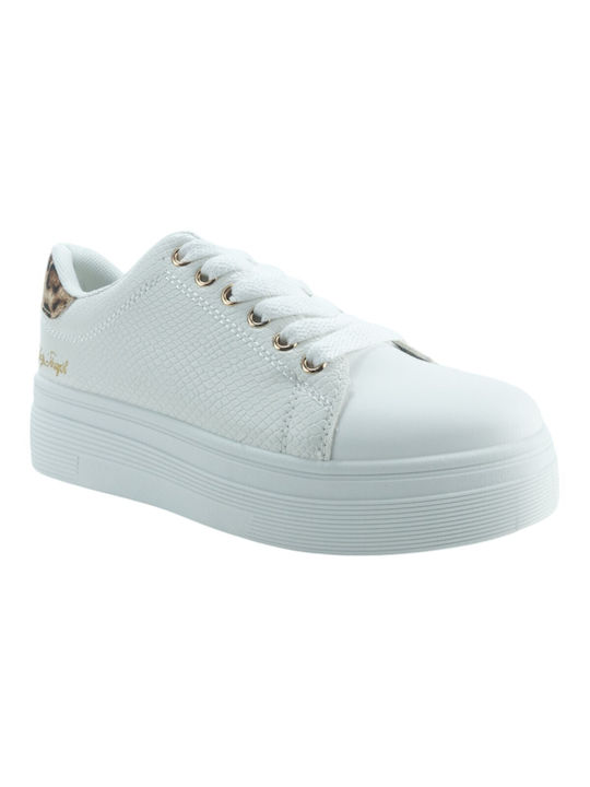 Plato Γυναικεία Sneakers White / Leopard