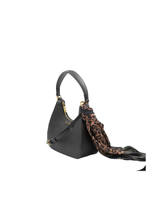 Just Cavalli Leder Damen Tasche Schulter Schwarz