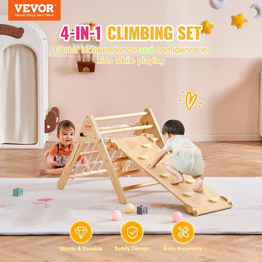 Vevor Kletterset für Kinder 4 in 1 mit Kletterfläche aus Holz
