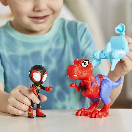 Action-Figur Miles Morales & Spidey-rex Spider-Man Spidey-Rex And Miles Spin Morales 10cm.