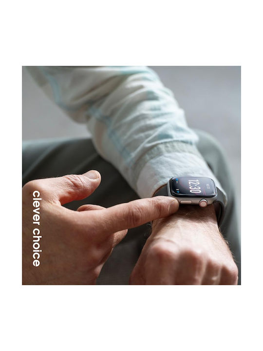 Crong Liquid Каишка за Apple Watch 42 44 45 49 мм Графит