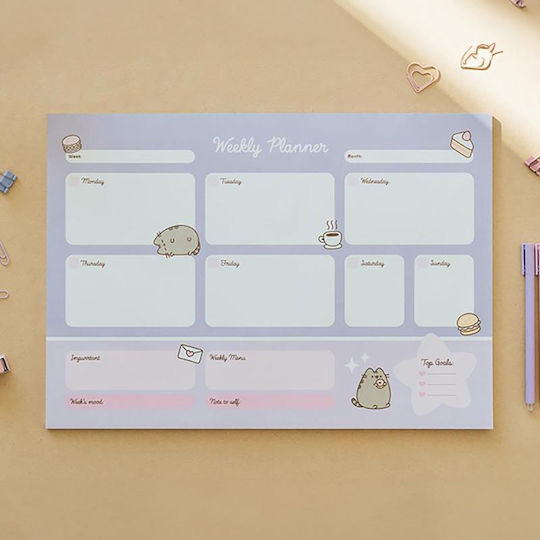 Pusheen Weekly Planner From Moments Collection 54 Pages A3