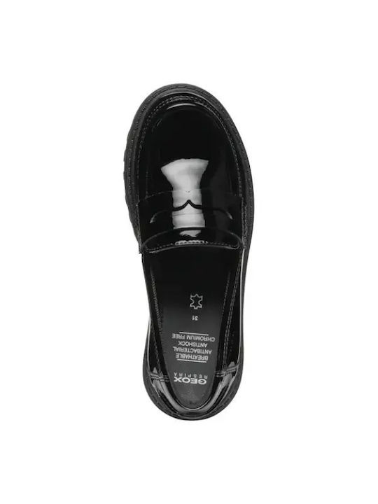 Girls Patent Leather Slip-On Moccasins Casey Black