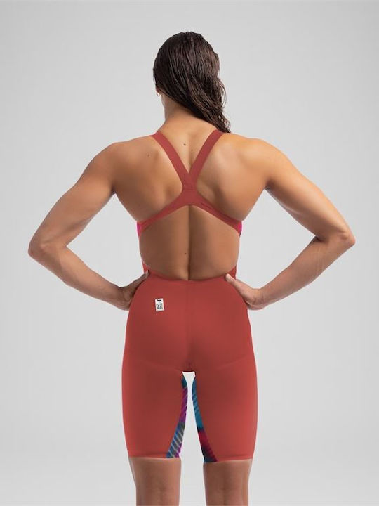 Speedo Fastskin Lzr Pure Valor 2.0 Openback Kneeskin 15859H784 Femeiesc Costum de Baie de Competiție Întreg pentru Înot Roșu
