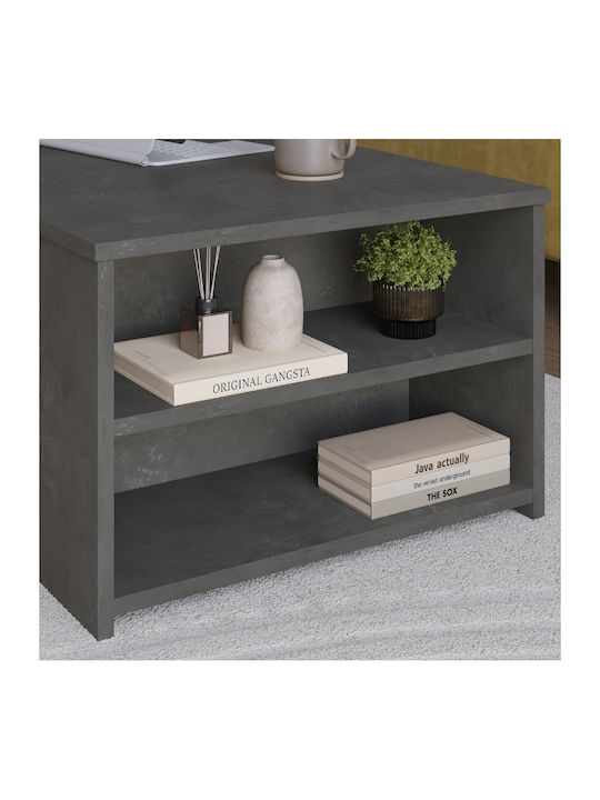 Rectangular Central Coffee Table Berg Wooden Gray Retro M110xW60xH40cm