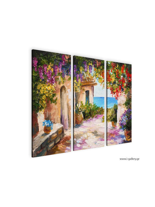 I-gallery Τρίπτυχος Πίνακας σε Καμβά 100x100cm