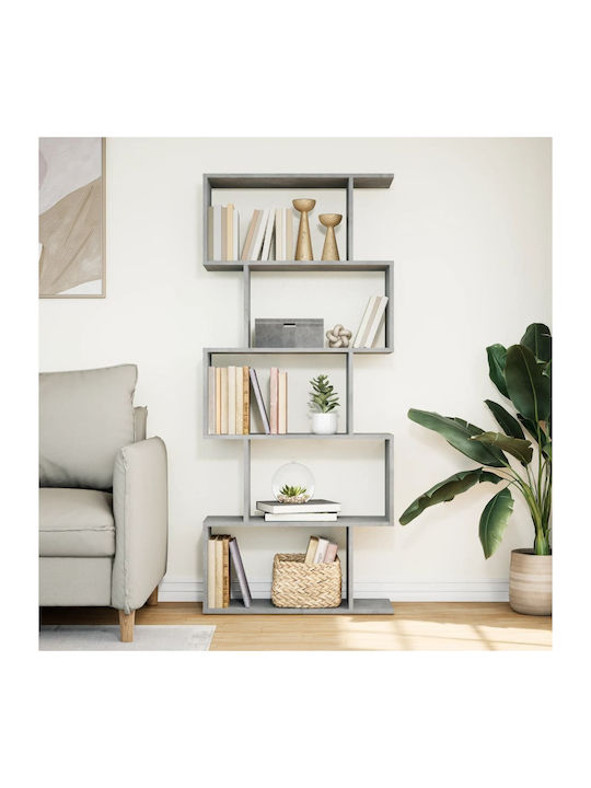 Bookcase Grey 70x24x161cm