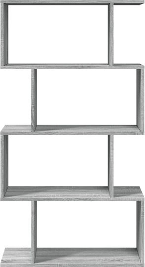 Grey Bookcase 70x24x129cm