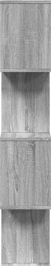 Grey Bookcase 70x24x129cm