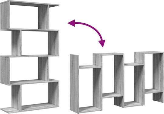 Grey Bookcase 70x24x129cm