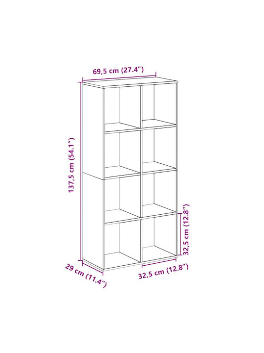 Bibliotecă Maro 69.5x29x137.5cm