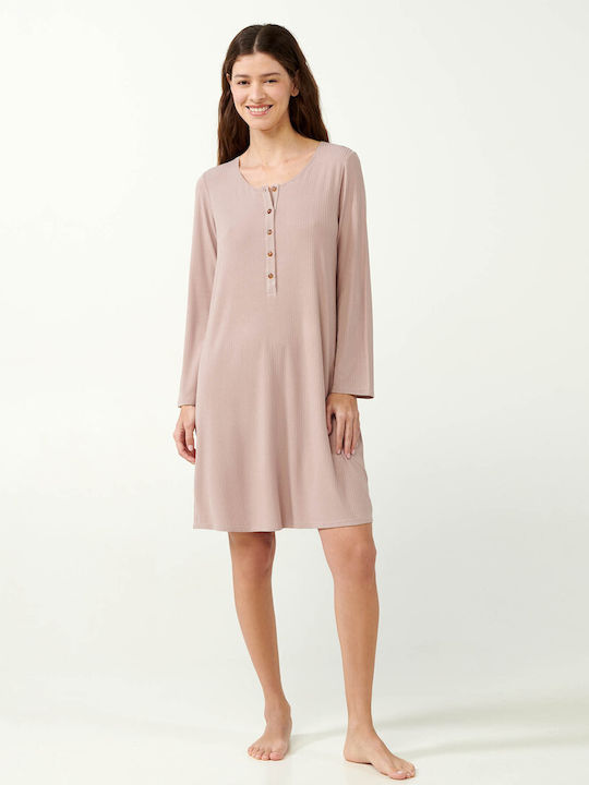 Vamp Winter Women's Nightdress Rose Dusty