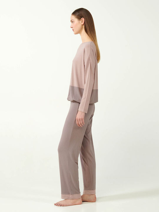 Vamp Winter Women's Pyjama Top Rose Dusty
