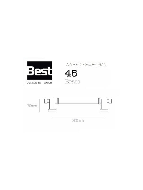 Best Design Grip Ușa din față 45 030633 200mm Oro Matt