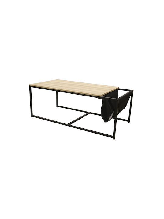 Rectangular Coffee Table Nate Wooden Beige L112xW60xH45cm.