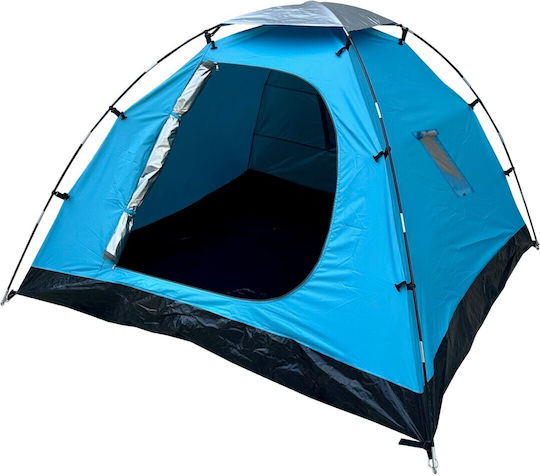 Campus Twin Αυτόματη Καλοκαιρινή Σκηνή Camping Igloo Μπλε με Διπλό Πανί για 4 Άτομα 210x210x130εκ.