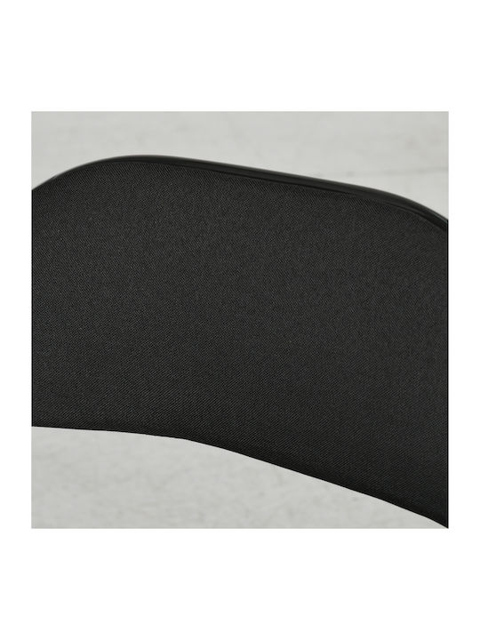 Foldable Kitchen Metallic Chair Black Velvet-Black Metal 4pcs