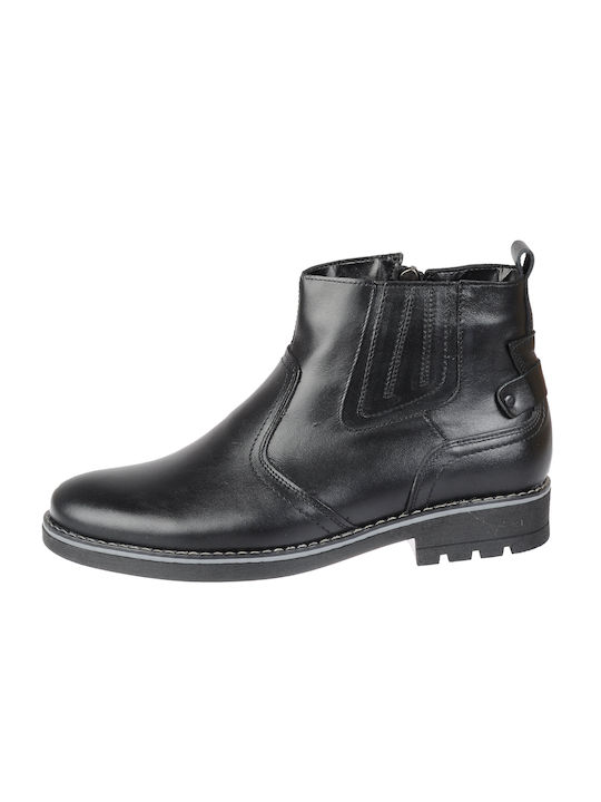 Dyany Piele Negru Ghete barbati 530-NEGRU